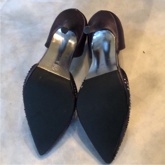 E Live from the red carpet Formal crystal embellished silky fabric high heels - Picture 6 of 11